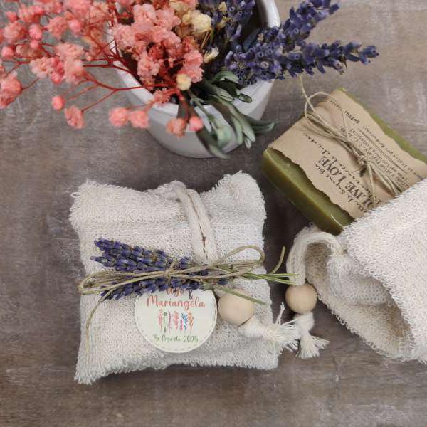 bomboniera sapone profumato fiori ecofattoart